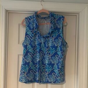 Lulu-B XL Ruffle Neck sleeveless top